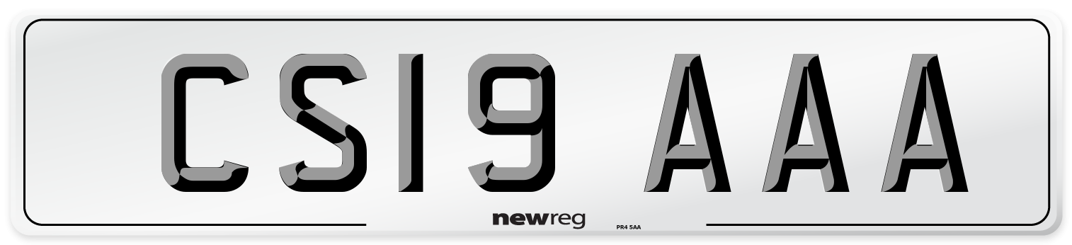 CS19 AAA Number Plate from New Reg